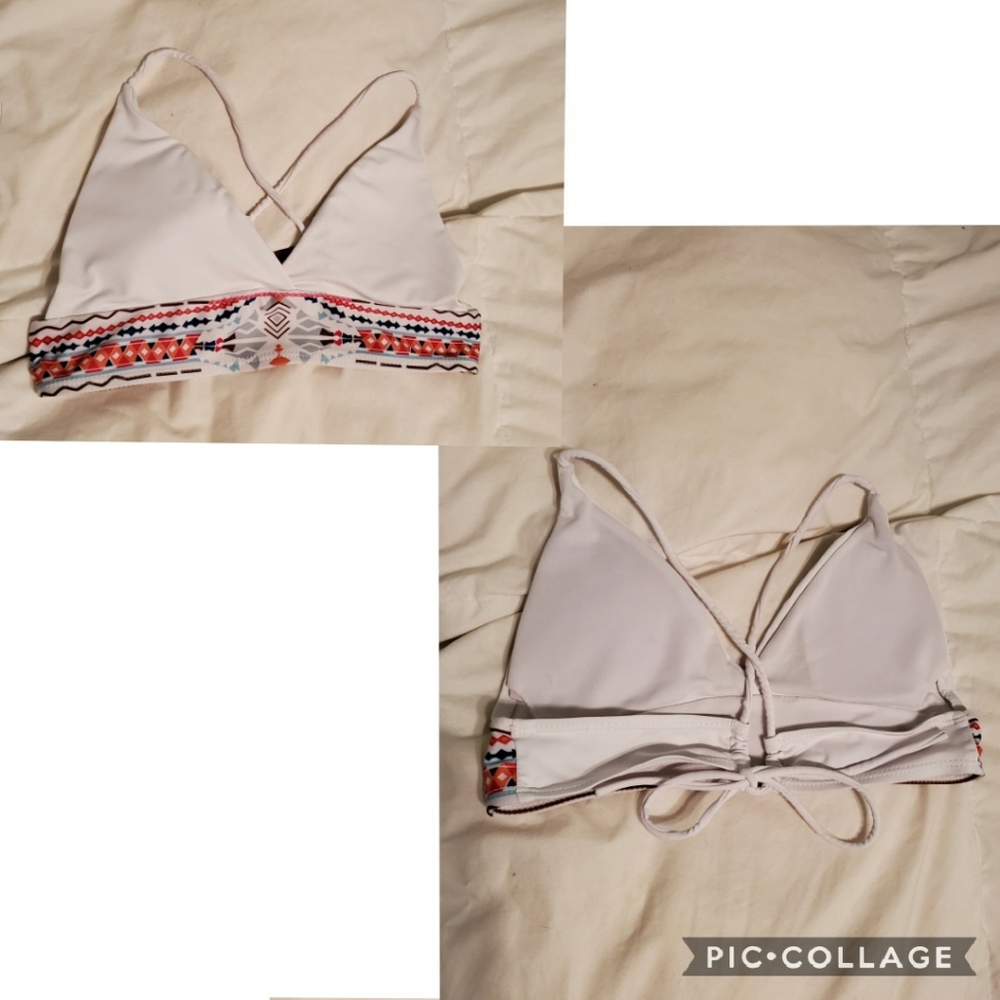 White Tribal Print Top